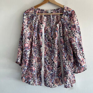 NWT ZAC & RACHEL Floral Blouse S Multicolor
